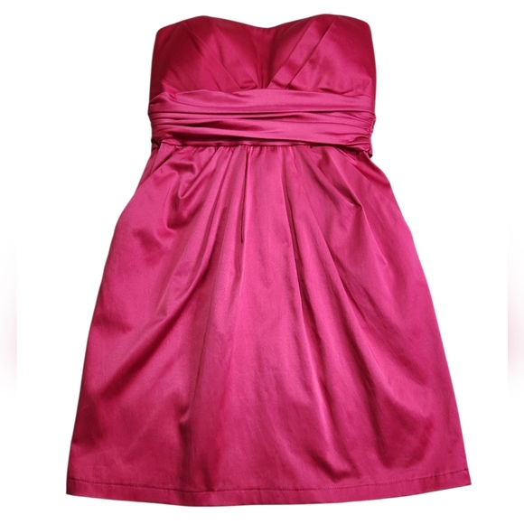 Twenty One Hot Pink Mini Dress Pockets Size Small HOCO Homecoming Dance Formal - Picture 1 of 8